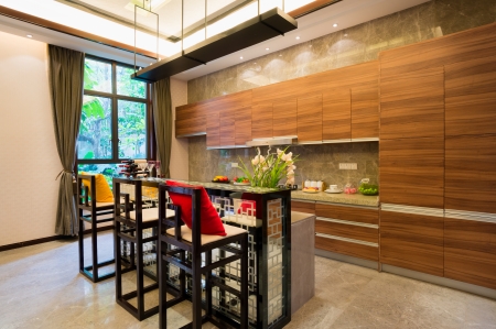 the kitchen with nice decorationの写真素材