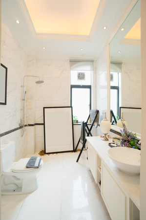 modern bathroom with nice decorationの写真素材