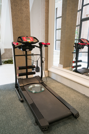the treadmill in a gym