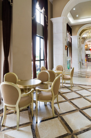 the hotel lobby with luxury decorationの写真素材