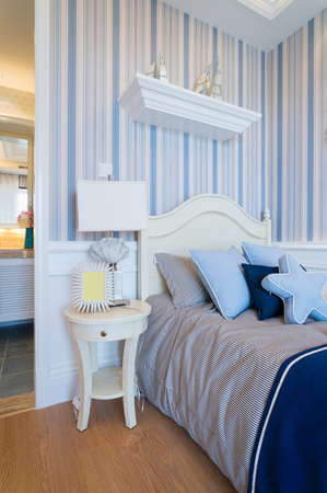 the bedroom with nice decorationの写真素材