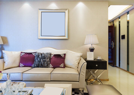 modern living room with nice decorationの写真素材