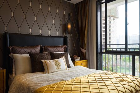 luxury bedroom with nice decorationの写真素材