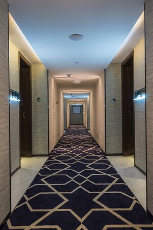 the corridor in a hotelの写真素材