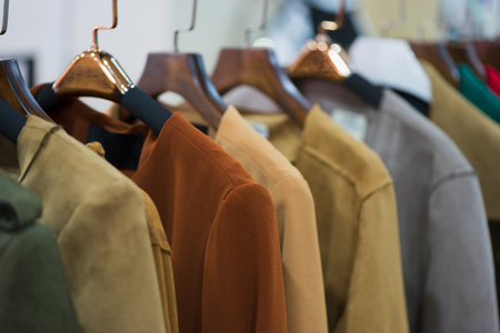 jackets for sale in a supermarket