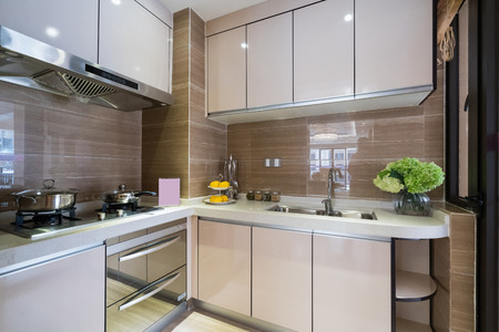 nice kitchen with modern cabinetの写真素材