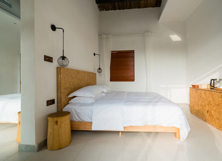nice hotel guest room with modern decorationの写真素材