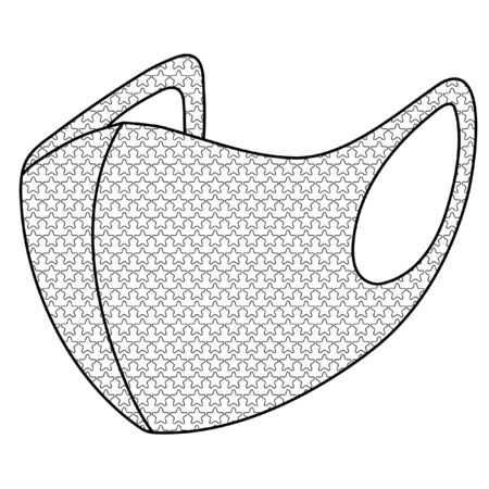 corona mask sketch with starsのイラスト素材