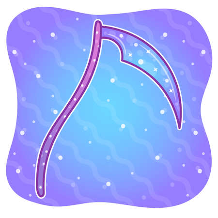 Halloween coloring  sickle drawingのイラスト素材