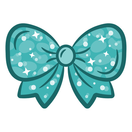 Christmas bow drawing sticker cardのイラスト素材