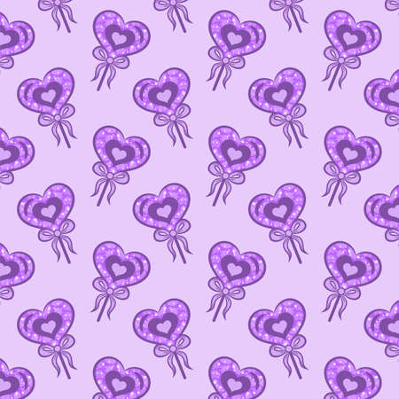 Valentine love hearts candy pattern drawing for gift wrapのイラスト素材