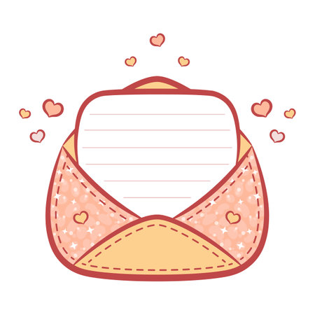 cute love envelope note letter with pastel coloring for writingのイラスト素材