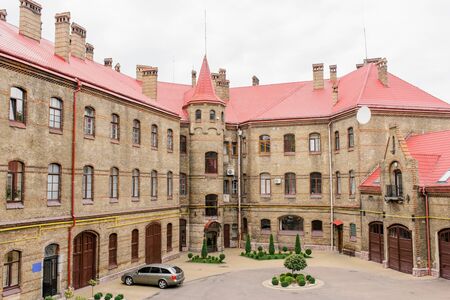Lviv, Ukraine. October 2019. Yard of the main Department of the Ministry of emergency situations