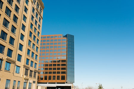 Tacoma, Washington, USA. April 2021. Buildings in downtown on a sunny dayのeditorial素材