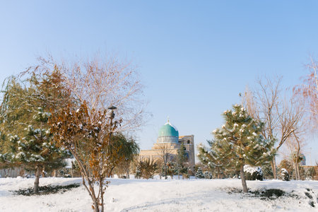 Tashkent, Uzbekistan. December 2020. Old Town in winterのeditorial素材