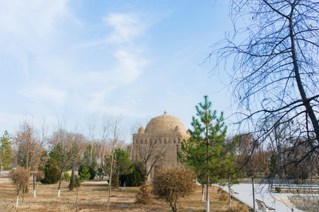 Bukhara, Uzbekistan. December 2021. Mausoleum of the Samanids on a sunny day in winterのeditorial素材