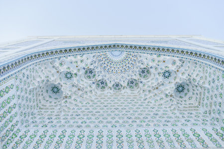Tashkent, Uzbekistan. December 2020. White Mosque Minor
