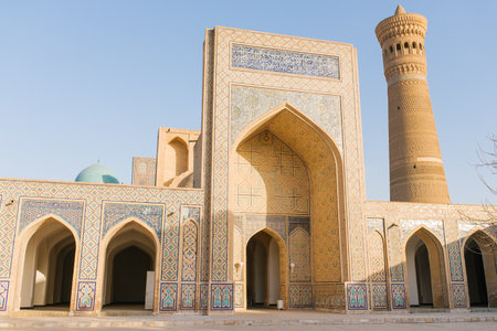 Bukhara, Uzbekistan. December 2022. Kalyan Mosque on a sunny dayのeditorial素材
