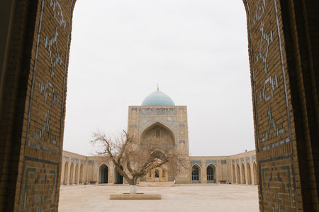 Bukhara, Uzbekistan. December 2022. Kalyan Mosque on a sunny dayのeditorial素材