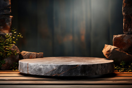 Stone podium for the demonstration of eco-productsの素材