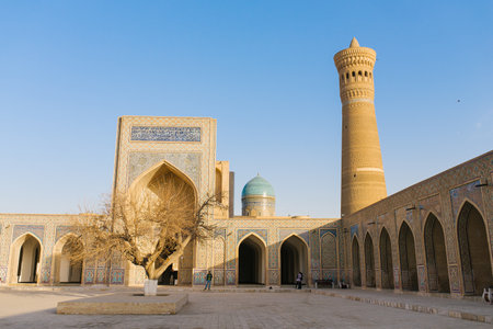 Bukhara, Uzbekistan. December 2022. Kalyan Mosque on a sunny dayのeditorial素材