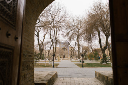 Bukhara, Uzbekistan. December 2022. Madrasah Divan Begiのeditorial素材