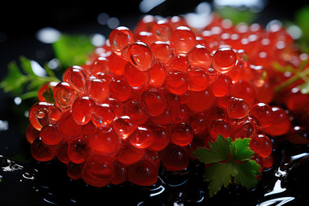 Red caviar close-upの素材