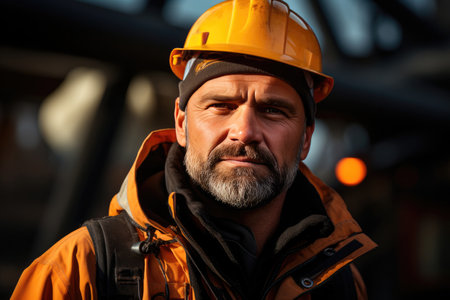 Portrait of Professional Heavy Industry Engineerの素材