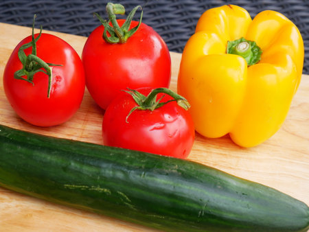 A close-up of freshly harvested vegetablesの写真素材