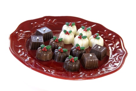 Christmas chocolate truffles                   の写真素材