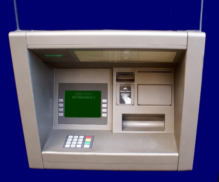 ATM. cash machine. cashpoint. cashline. bank machineの写真素材