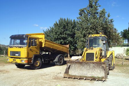 construction vehicles. bulldozer construction vehicle