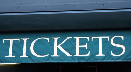 tickets signの写真素材