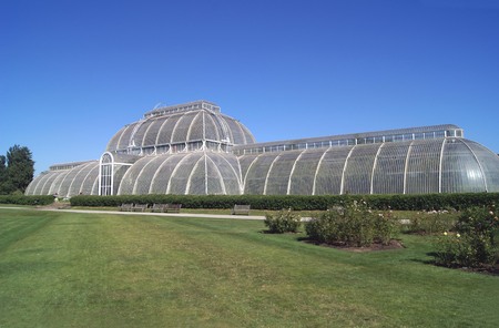 greenhouse at Royal Botanic Gardens in Kew London Englandのeditorial素材