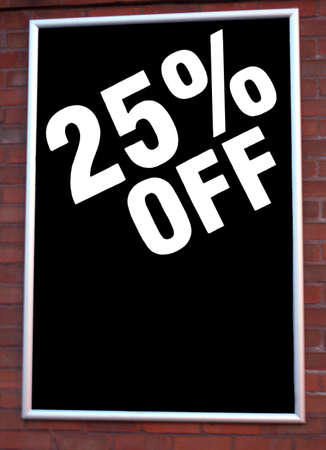 Sale sign. Sale 25% off.の写真素材