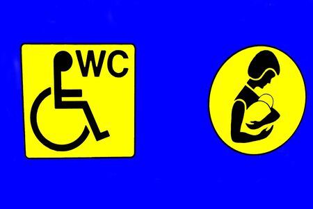 WC sign. Public toilet signの写真素材