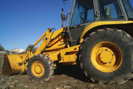 Bulldozer. Construction vehicle. Heavy equipment. Heavy hydraulic.