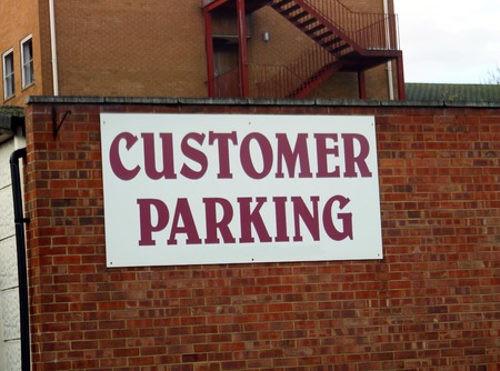 customer parking signの写真素材