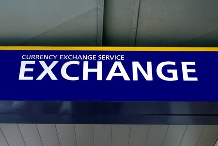 Foreign currency exchange service sign. Exchange sign. money exchange signの写真素材