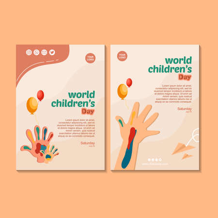 World Children's Day. July 23. Holiday concept. Templates for backgrounds. hand illustration with ink scribblesの写真素材