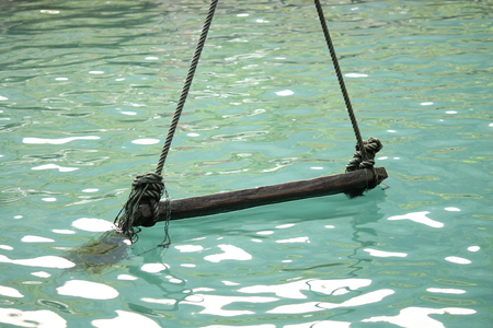 swing in waterの写真素材