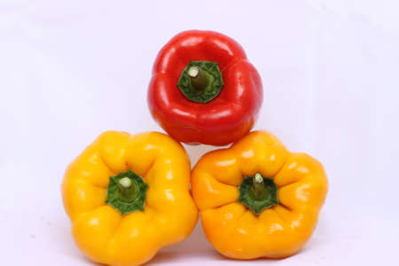 chillies on white boardの写真素材