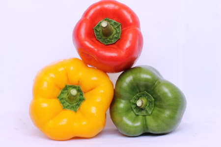 chillies on white boardの写真素材