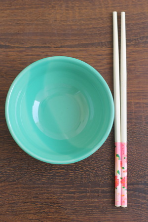 bowl and chopstickの写真素材