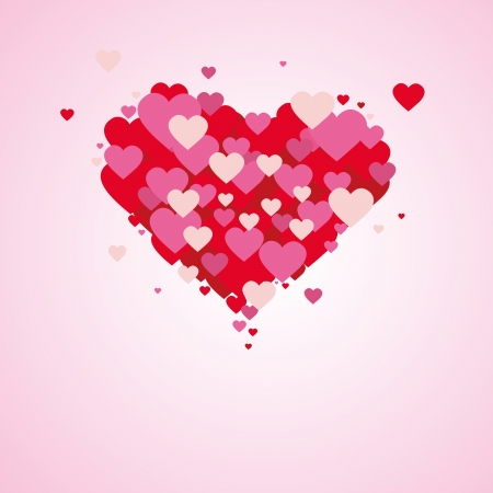 Red love heartsのイラスト素材