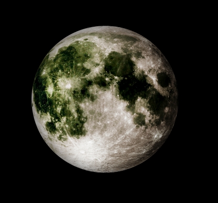 Full moon with black skyの写真素材