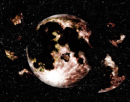 Moon explodeの写真素材
