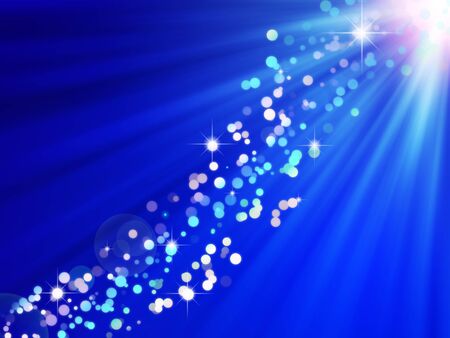 Abstract bokeh blue backgroundの写真素材