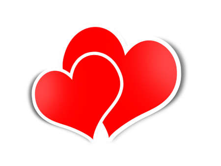 Red love heartsの写真素材