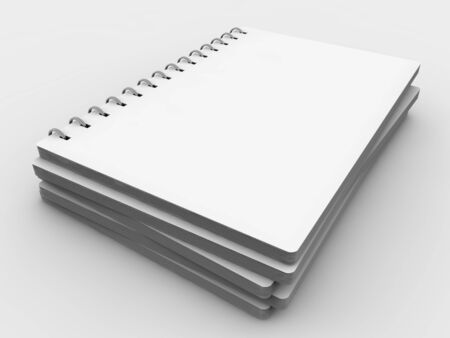 blank realistic spiral notebookの写真素材